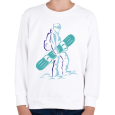 PRINTFASHION Snowboard - Gyerek pulóver - Fehér