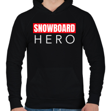 PRINTFASHION SNOWBOARD HERO - Férfi kapucnis pulóver - Fekete férfi pulóver, kardigán
