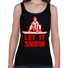 PRINTFASHION SNOWBOARD LET IT SNOW - Női atléta - Fekete