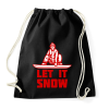 PRINTFASHION SNOWBOARD LET IT SNOW - Sportzsák, Tornazsák - Fekete