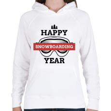 PRINTFASHION SNOWBOARD - Női kapucnis pulóver - Fehér