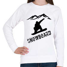 PRINTFASHION snowboard  - Női pulóver - Fehér női pulóver, kardigán