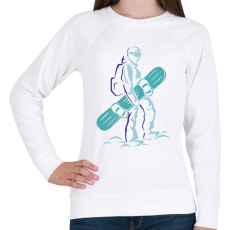 PRINTFASHION Snowboard - Női pulóver - Fehér