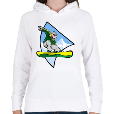 PRINTFASHION Snowboarder - Női kapucnis pulóver - Fehér