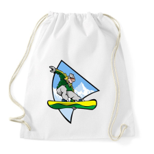 PRINTFASHION Snowboarder - Sportzsák, Tornazsák - Fehér tornazsák