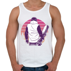 PRINTFASHION Snowboardos - Férfi atléta - Fehér