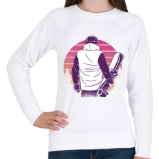 PRINTFASHION Snowboardos - Női pulóver - Fehér