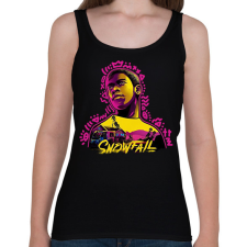 PRINTFASHION SNOWFALL - Női atléta - Fekete női trikó