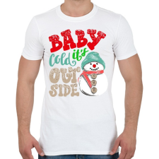 PRINTFASHION So cold - Férfi póló - Fehér férfi póló