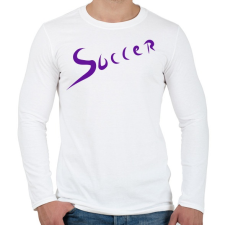 PRINTFASHION Soccer - Férfi hosszú ujjú póló - Fehér férfi póló