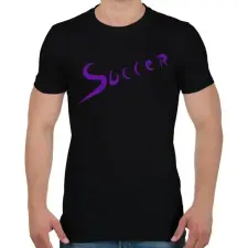 PRINTFASHION Soccer - Férfi póló - Fekete férfi póló