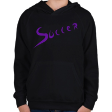 PRINTFASHION Soccer - Gyerek kapucnis pulóver - Fekete gyerek pulóver, kardigán