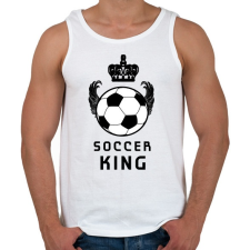 PRINTFASHION SOCCER KING - Férfi atléta - Fehér atléta, trikó