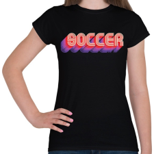 PRINTFASHION Soccer - Női póló - Fekete női póló