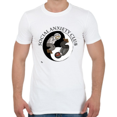 PRINTFASHION Social Anxiety Club - Férfi póló - Fehér