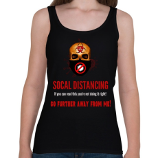 PRINTFASHION social distancing - Női atléta - Fekete