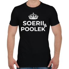 PRINTFASHION SOERII AND POOLEK - Férfi póló - Fekete
