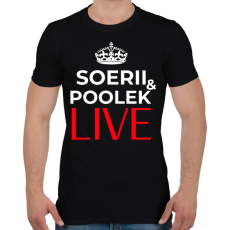 PRINTFASHION SOERII AND POOLEK LIVE - Férfi póló - Fekete