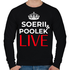 PRINTFASHION SOERII AND POOLEK LIVE - Férfi pulóver - Fekete