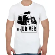 PRINTFASHION sofőr - Férfi póló - Fehér férfi póló