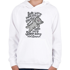PRINTFASHION Soft kitty The Big bang theory _Rajztábla 1 - Gyerek kapucnis pulóver - Fehér