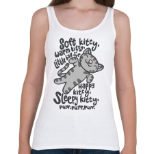 PRINTFASHION Soft kitty The Big bang theory _Rajztábla 1 - Női atléta - Fehér női trikó