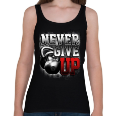 PRINTFASHION Soha ne add fel - Női atléta - Fekete