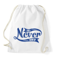 PRINTFASHION Soha nem növök fel - Sportzsák, Tornazsák - Fehér tornazsák