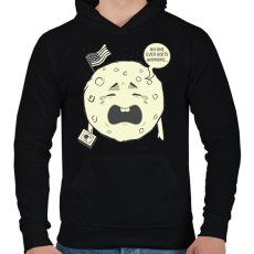 PRINTFASHION Soha többé nem látogatnak meg - Férfi kapucnis pulóver - Fekete