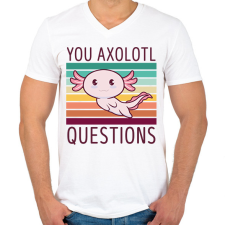 PRINTFASHION Sok kérdést teszel fel - Férfi V-nyakú póló - Fehér férfi póló