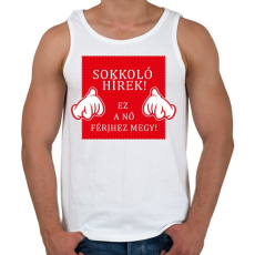 PRINTFASHION Sokkoló hírek!  - Férfi atléta - Fehér