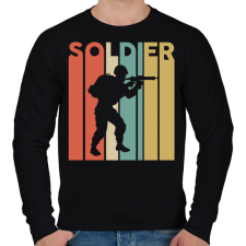 PRINTFASHION Soldier (colorful) - Férfi pulóver - Fekete férfi pulóver, kardigán