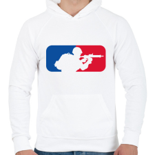 PRINTFASHION Soldier - Férfi kapucnis pulóver - Fehér férfi pulóver, kardigán