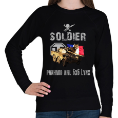 PRINTFASHION SOLDIER-LYNX - Női pulóver - Fekete
