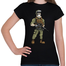 PRINTFASHION Soldier - Női póló - Fekete női póló