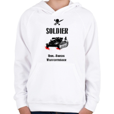 PRINTFASHION SOLDIER-rhm - Gyerek kapucnis pulóver - Fehér