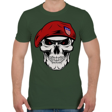 PRINTFASHION SOLDIER SKULL - Férfi póló - Katonazöld