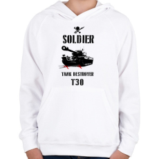 PRINTFASHION SOLDIER-T30 - Gyerek kapucnis pulóver - Fehér