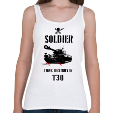 PRINTFASHION SOLDIER-T30 - Női atléta - Fehér