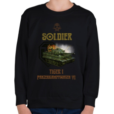 PRINTFASHION SOLDIER-TIGER1 - Gyerek pulóver - Fekete