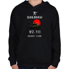 PRINTFASHION SOLDIER-WZ111 - Gyerek kapucnis pulóver - Fekete gyerek pulóver, kardigán