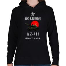 PRINTFASHION SOLDIER-WZ111 - Női kapucnis pulóver - Fekete