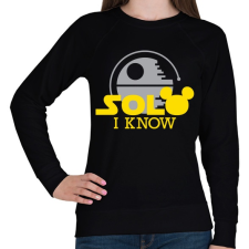 PRINTFASHION Solo I know - Női pulóver - Fekete női pulóver, kardigán
