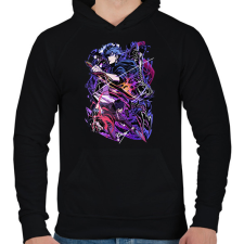 PRINTFASHION Solo Leveling Anime - Férfi kapucnis pulóver - Fekete férfi pulóver, kardigán