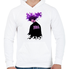 PRINTFASHION SOLO LEVELING - Férfi kapucnis pulóver - Fehér férfi pulóver, kardigán