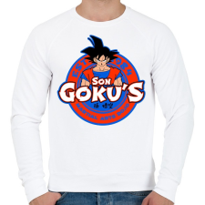 PRINTFASHION Son Goku Dojo - Férfi pulóver - Fehér férfi pulóver, kardigán