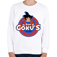 PRINTFASHION Son Goku Dojo - Gyerek pulóver - Fehér gyerek pulóver, kardigán