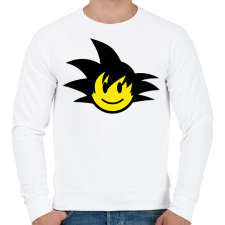 PRINTFASHION Son Goku Emoji - Férfi pulóver - Fehér férfi pulóver, kardigán