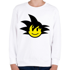 PRINTFASHION Son Goku Emoji - Gyerek pulóver - Fehér gyerek pulóver, kardigán