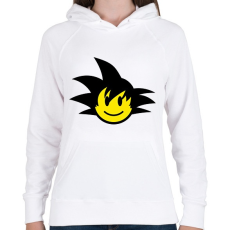 PRINTFASHION Son Goku Emoji - Női kapucnis pulóver - Fehér